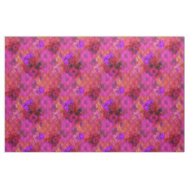tecido floral retro magenta