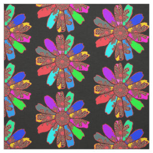 Tecido Floral retrorreflector multicolorido em Design pre