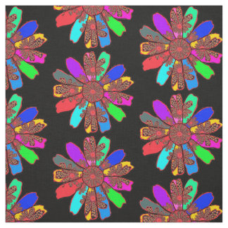 Tecido Floral retrorreflector multicolorido em Design pre