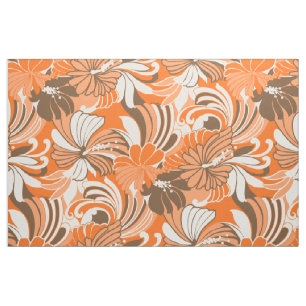 Tecido Floral tropical havaiano da selva do hibiscus