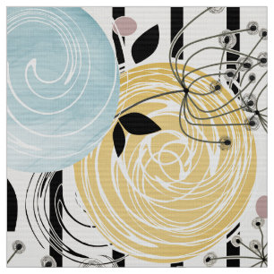 Tecido Flores abstrato