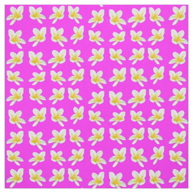 Tecido Flores Amarelas De Frangipani A Rosa, (Modelo)