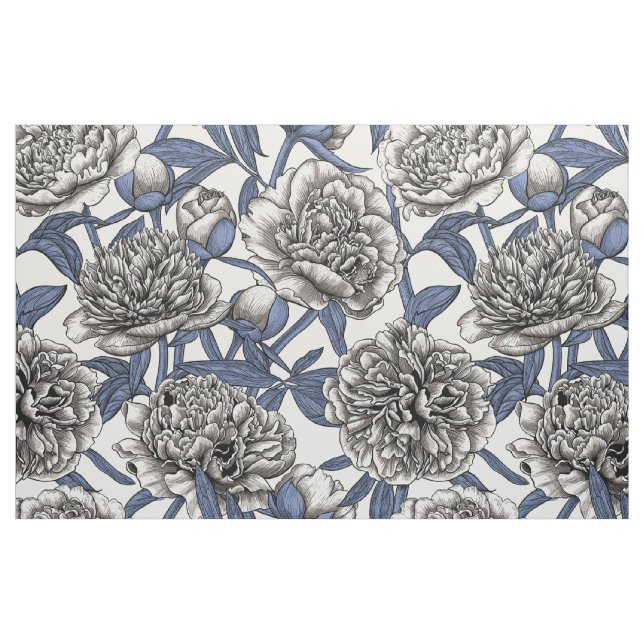 Tecido Flores brancas (Fat Quarter)