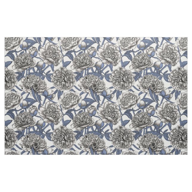 Tecido Flores brancas (Fat Quarter)
