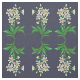 Tecido flores brancas da amazona