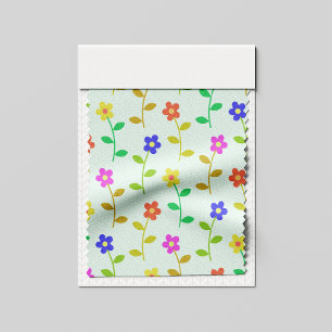 Tecido Flores Coloridas, Padrão Floral, Folhagem, Boho