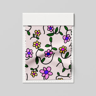Tecido Flores Coloridas, Padrão Floral, Verdura, Boho