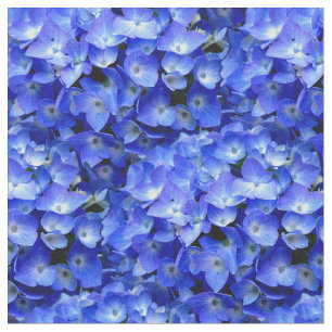 Tecido Flores com padrão azul de planta hydrangea modelo