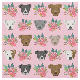 Tecido Flores cor-de-rosa