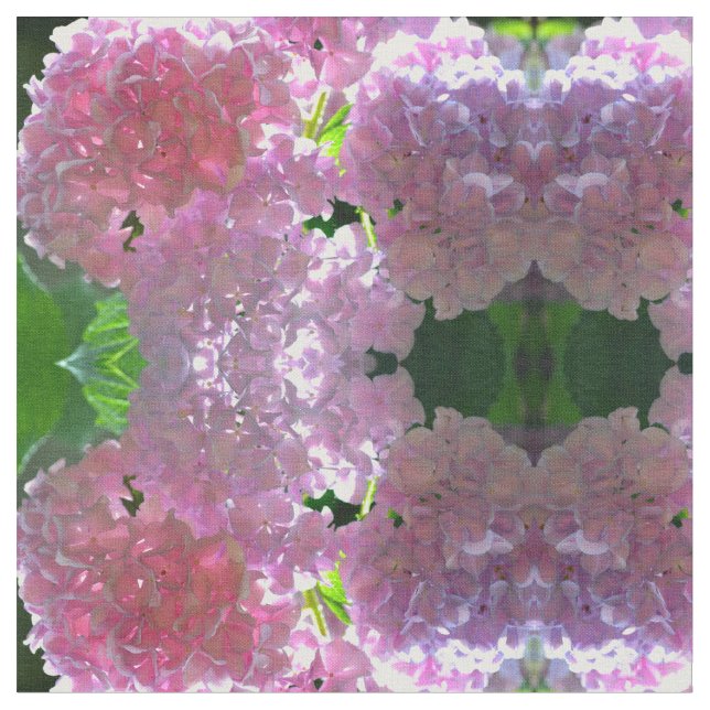 Tecido Flores cor-de-rosa Elegante flores hydrangeas (Detalhe)