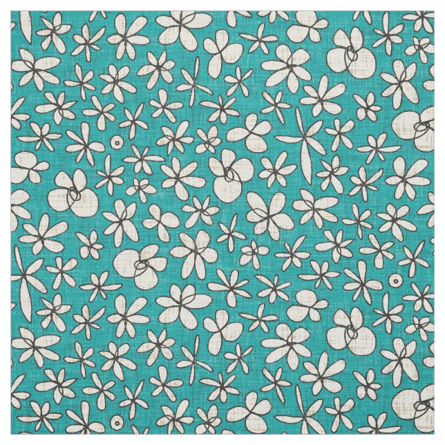 Tecido flores da garland azul (Modelo)