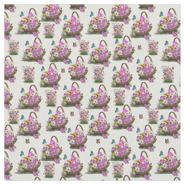 Tecido Flores da primavera do meio-verão (Detalhe)
