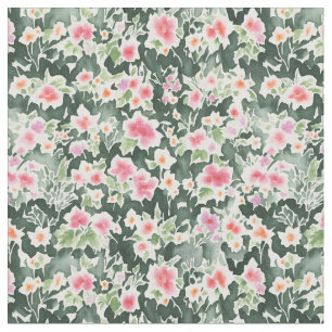 Tecido Flores de Aquarela