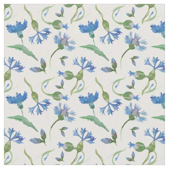 Tecido Flores de corante aquoso azul (Detalhe)