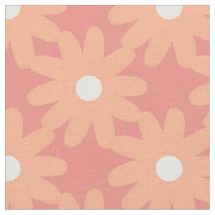 Tecido Flores de Crayon Padrões Florais Smudgers Pink