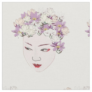 Tecido Flores de Geisha
