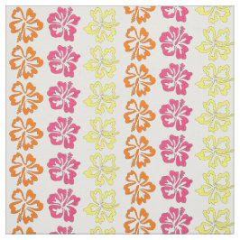 Tecido Flores de Hibisco do Havaí, cor-de-rosa-tropical