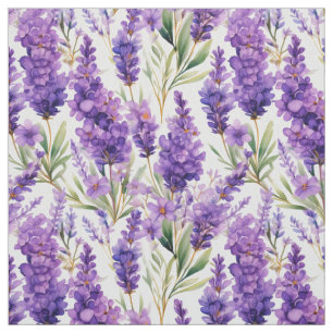 Tecido Flores de Lavanda de Aquarela para Decores Frances