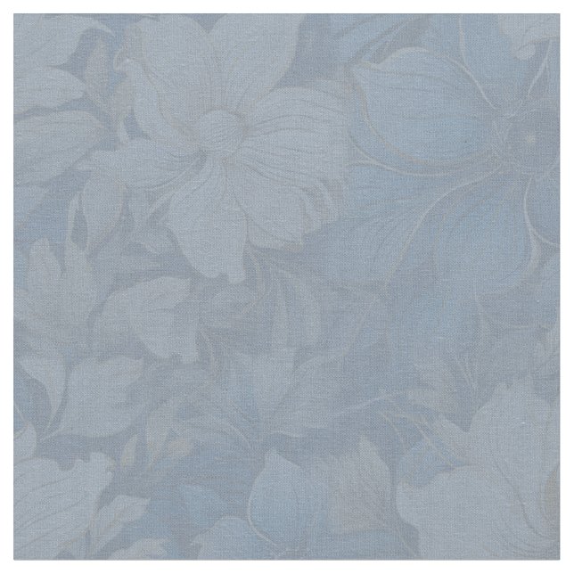 Tecido Flores de Mistura Azul e Branca de Luz Molhada (Detalhe)