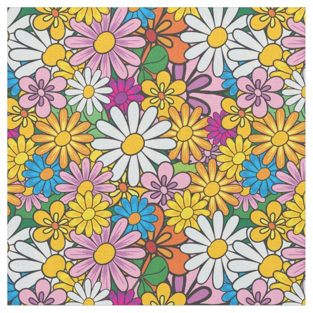 Tecido Flores de Mod Retro (Detalhe)