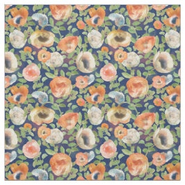 Tecido Flores de Mola Laranja