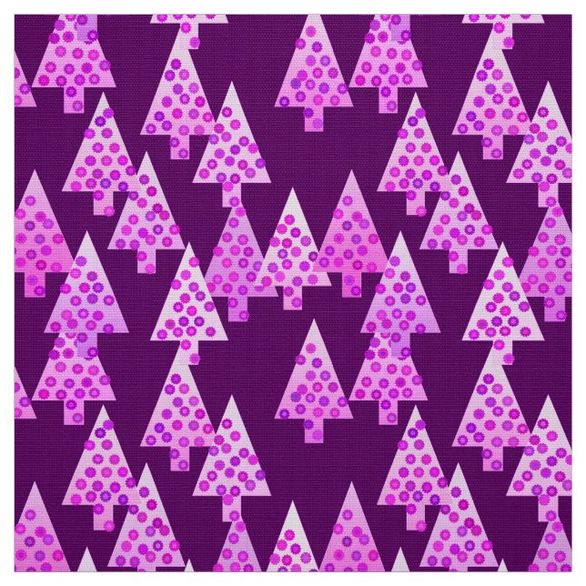 Tecido Flores de Natal modernas - ametista roxo (Modelo)