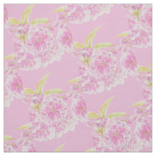 Tecido flores de primavera aquarela flores nome rosa teci