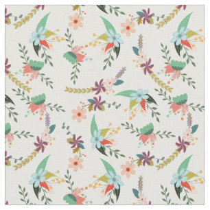 Tecido Flores de Tons de Pastel