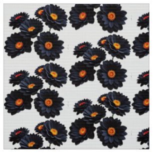 Tecido Flores de veludo pretas