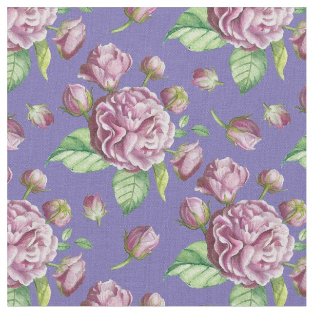 Tecido Flores do Jardim de Camellia Rosa (Detalhe)