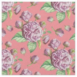 Tecido Flores do Jardim de Camellia Rosa