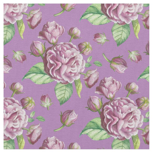 Tecido Flores do Jardim de Camellia Rosa (Detalhe)