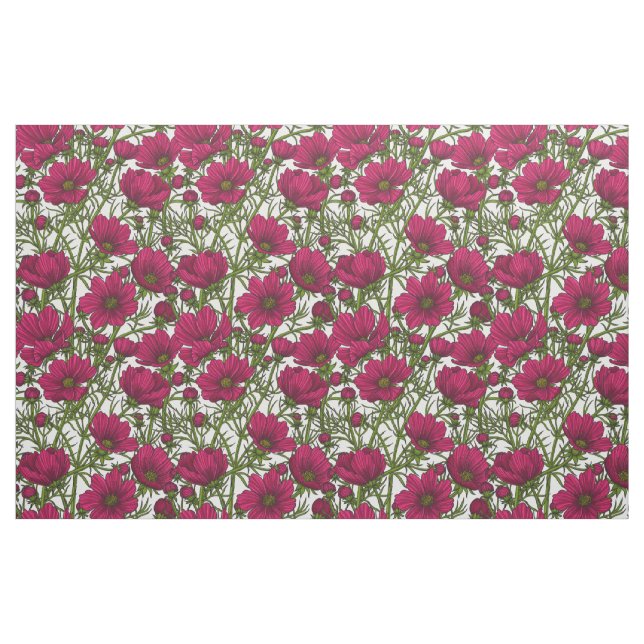 Tecido Flores rosa Cosmos (Fat Quarter)