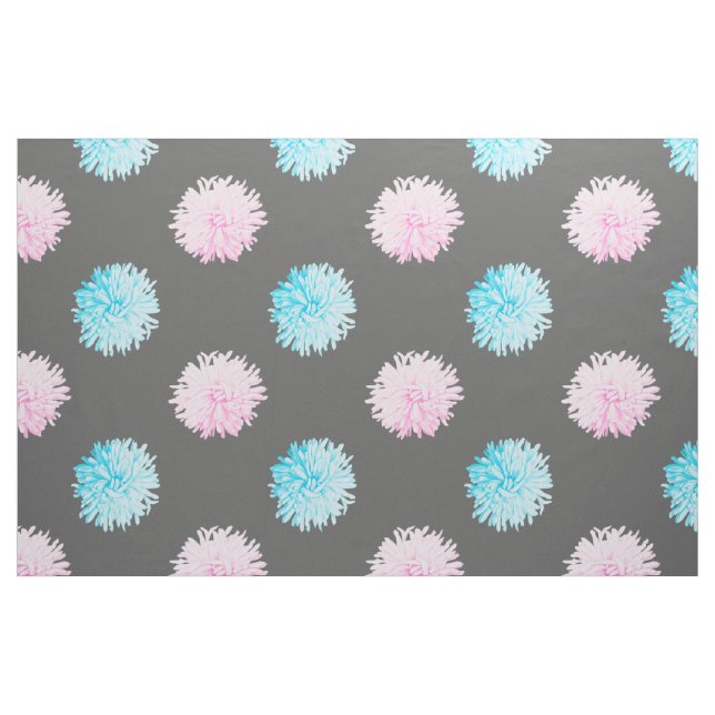 Tecido Flores Rosa e Azul (Fat Quarter)