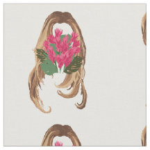 Flores rosa e face feminina