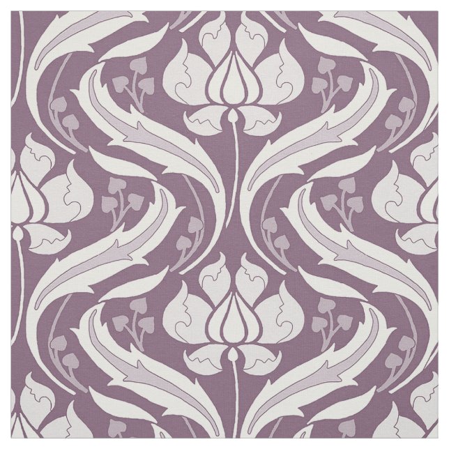 Tecido Flores Selvagens Damask EggPlant (Modelo)
