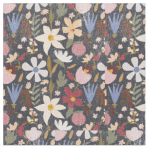 Tecido Flores silvestres retrô shabby chic