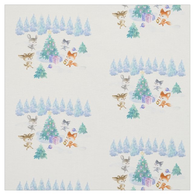 Tecido Floresta Dançante - Caqueta de Natal (Modelo)