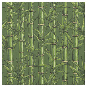 Tecido Floresta de bambu em verde
