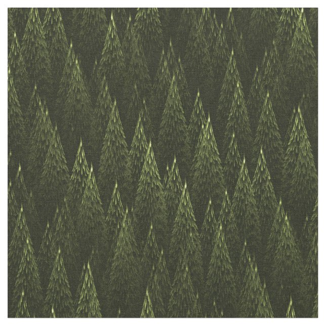 Tecido Floresta de Conífer Fractal (Detalhe)