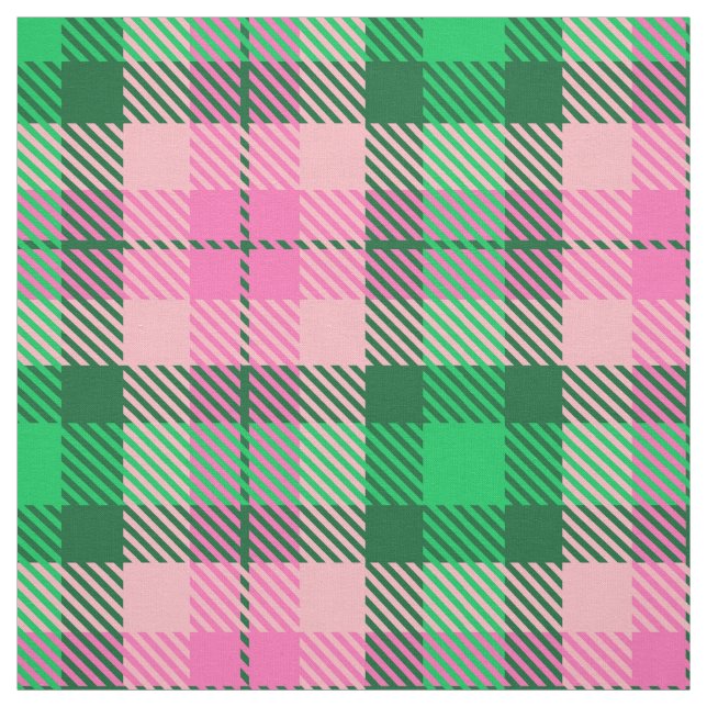 Tecido Floresta Verde Verde Verde XL Rosa Quente Tartan (Modelo)