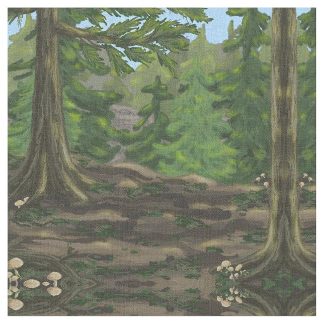 Tecido Florestas Verdes (Detalhe)