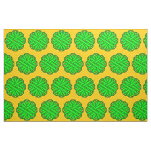 Tecido Flower Ribbon do verde limão por Kenneth Yoncich