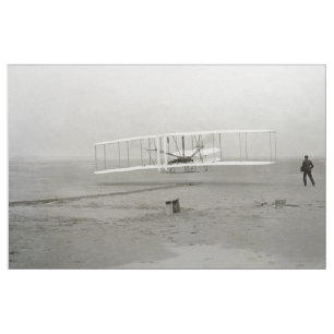 Tecido Flyer dos Irmãos Wright Primeiro Vôo Avião Aviação