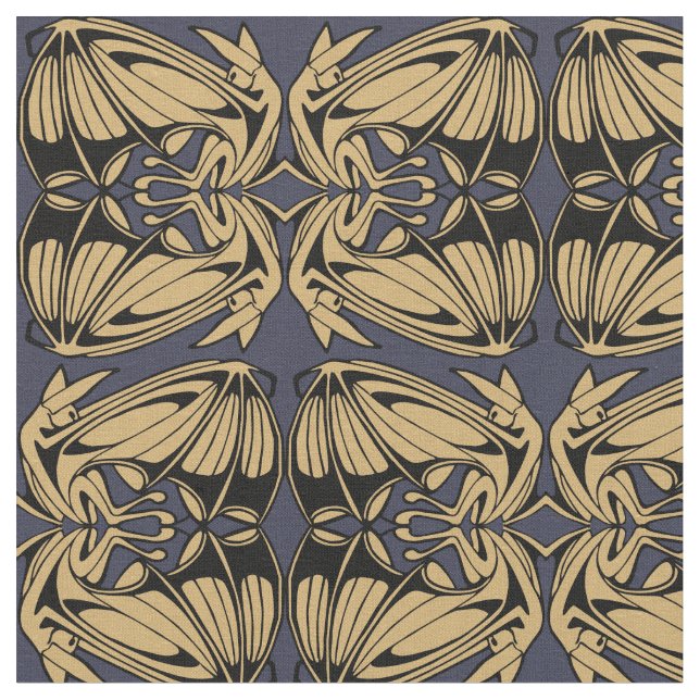 Tecido Flying Bats Art Nouveau Pattern (Detalhe)