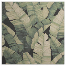 Tecido Folha botânica da banana do impressão do vintage