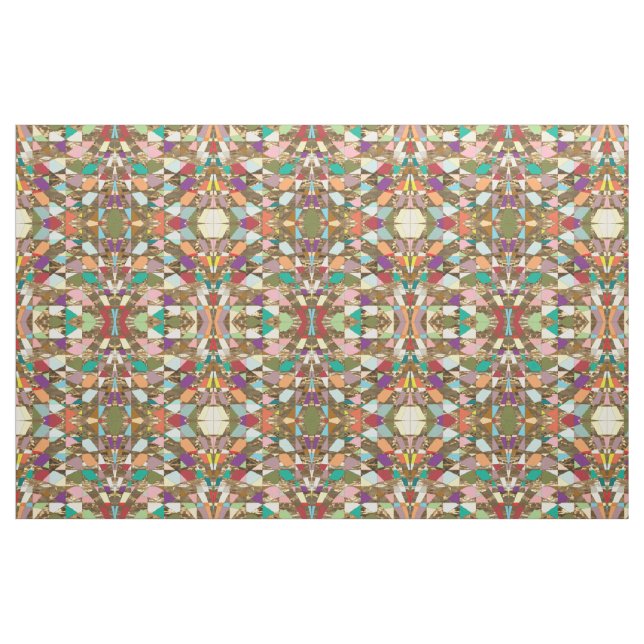 Tecido Folha de ouro com abstrato (Fat Quarter)