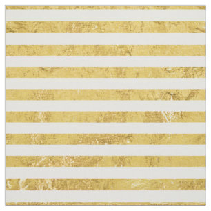 Tecido Folha Dourado elegante e teste padrão branco da