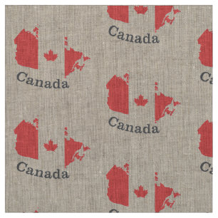 Tecido folha vermelha do mapa canadense