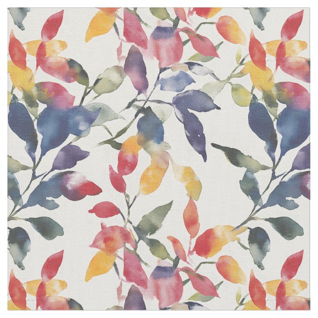 Tecido Folhas de aquarela (Detalhe)